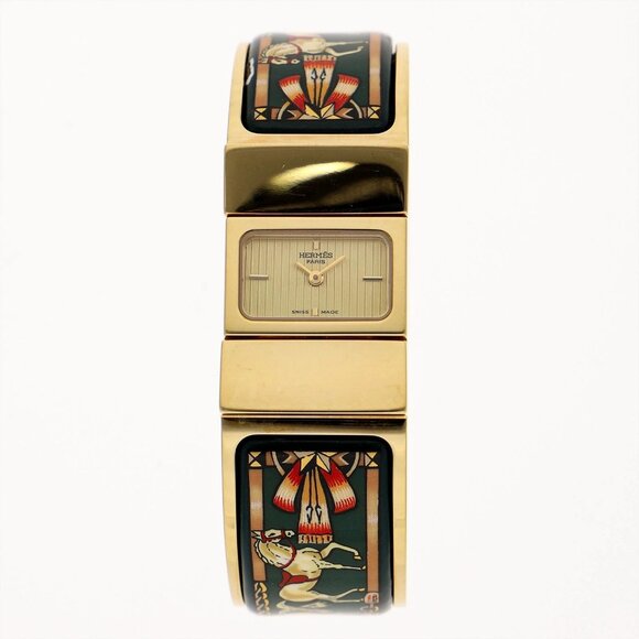 HERMES L01.201 Location Gold gold Gold Plated QZ - Picture 8 of 10